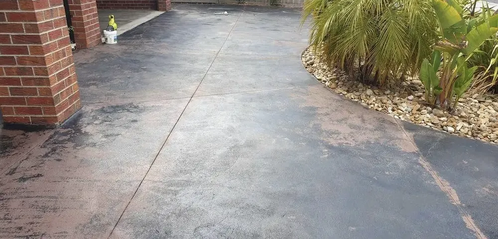 Driveway during preparation